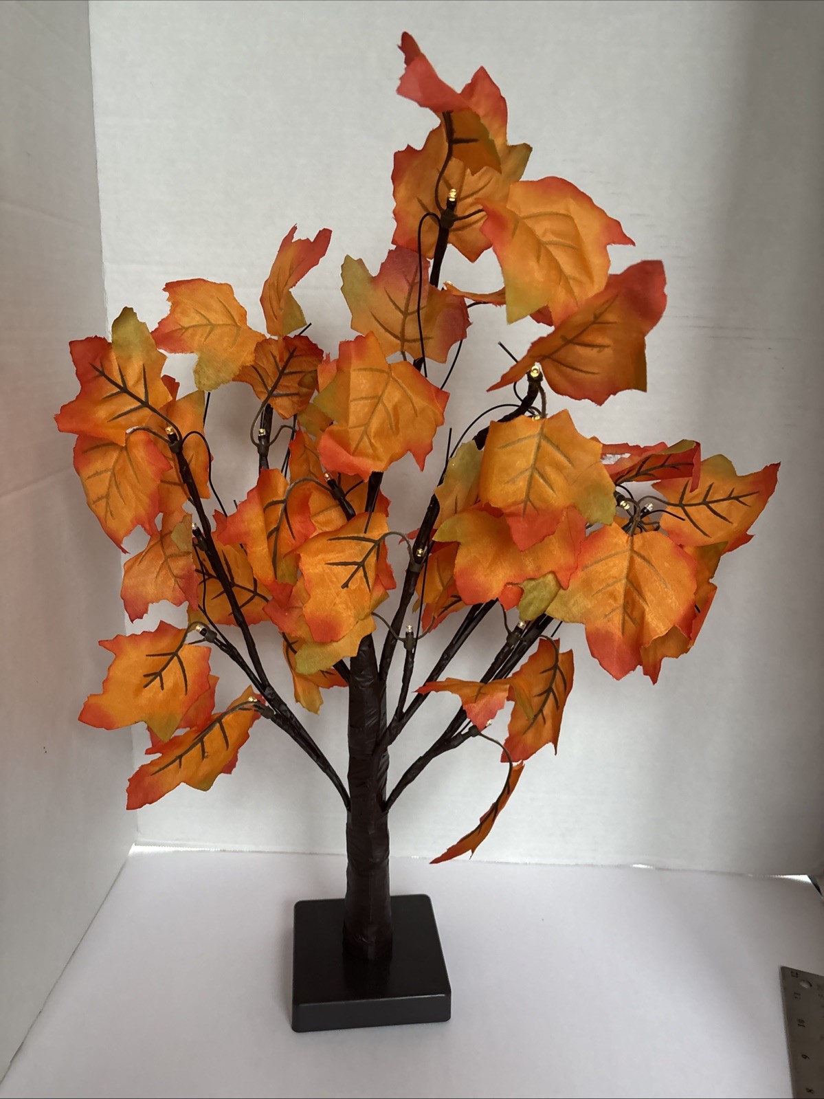 2 FT Fall Tree with LED Light Light Up Tablet Shelf Fall Thanksgiving Maple