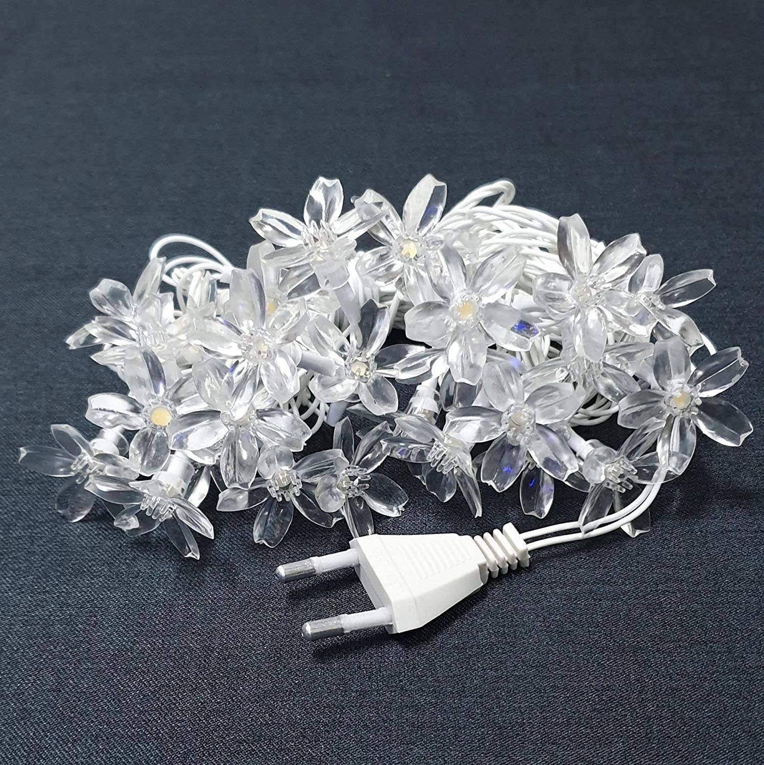 Silicone Flower 16 LED String Fairy Lights Outdoor &Indoor for Home Decoration 1