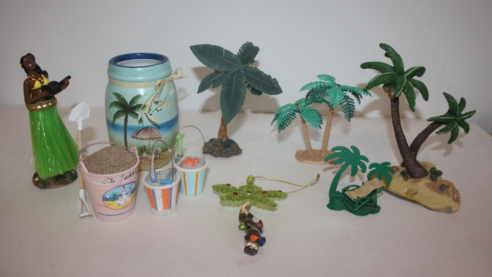 Palm Tree Lot Beach Party Ornaments Vase Nautical Decor