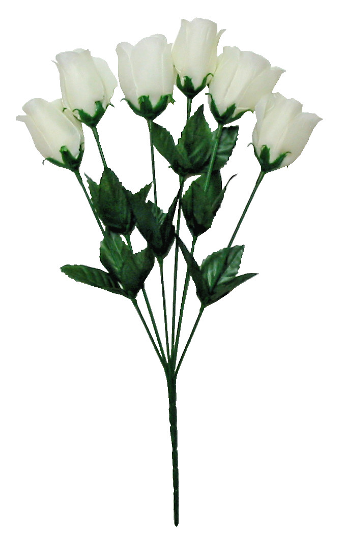 (12-Pack) Cream Ivory Rose 14″ Bush Home Value Silk Flower Decor Indoor Outdoor