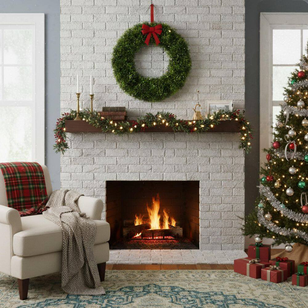 20 In. Artificial round Grass Wreath