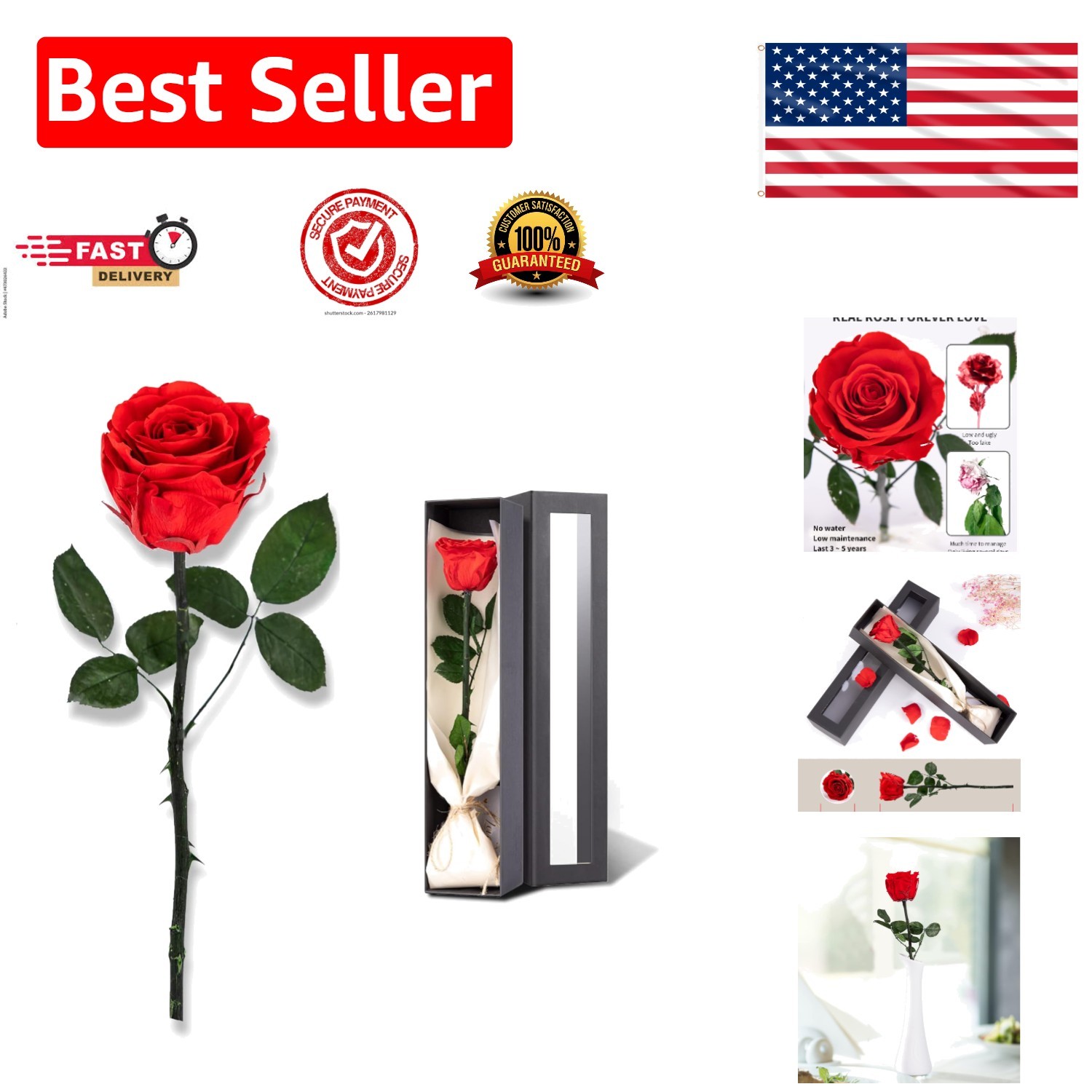 Luxurious Preserved Red Rose Gift – A Deep Expression of Love, Lasts for