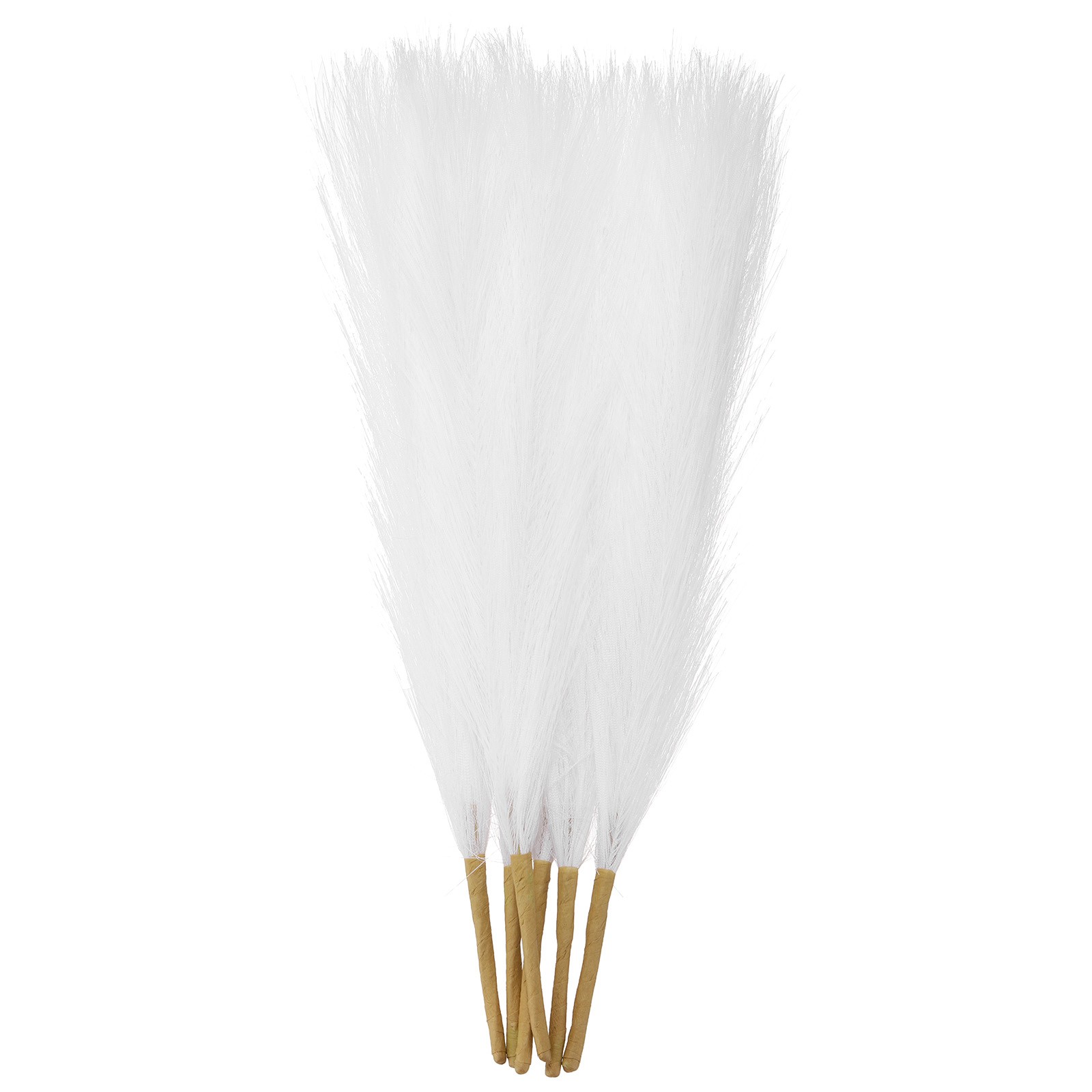 10 Pcs Faux Pampas Grass, 18 Inch Fluffy Pampas Grass Decor, White