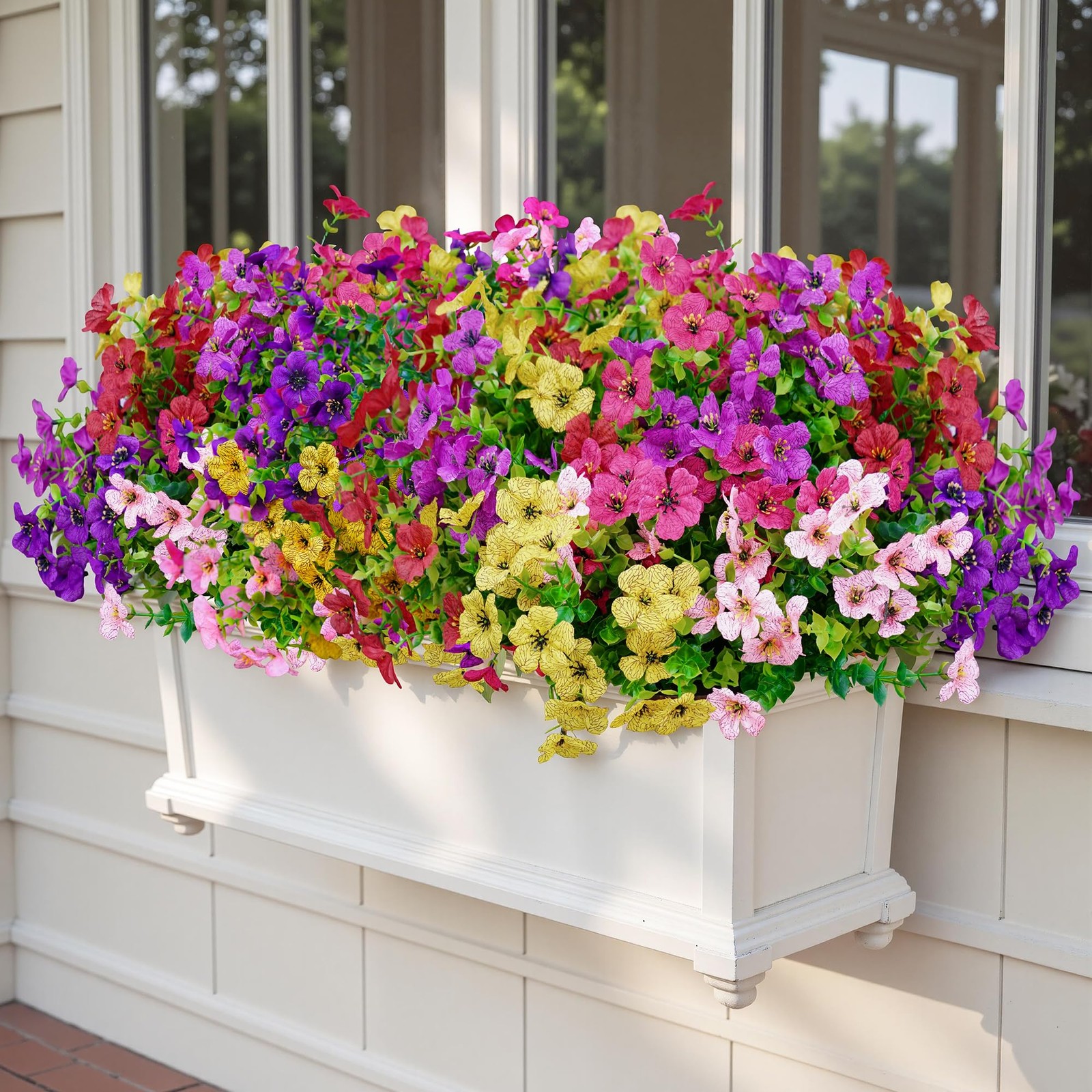 Artificial Faux Flowers Plants for Outdoors Outside Spring Summer Decoration,…