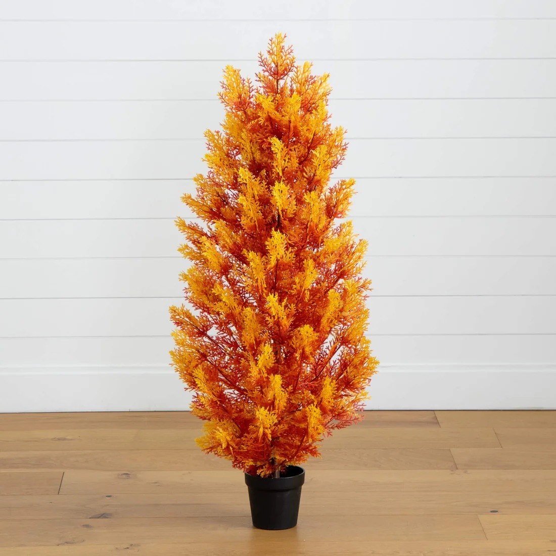 48in UV Artificial Fall Cedar Tree Seasonal Indoor/Outdoor