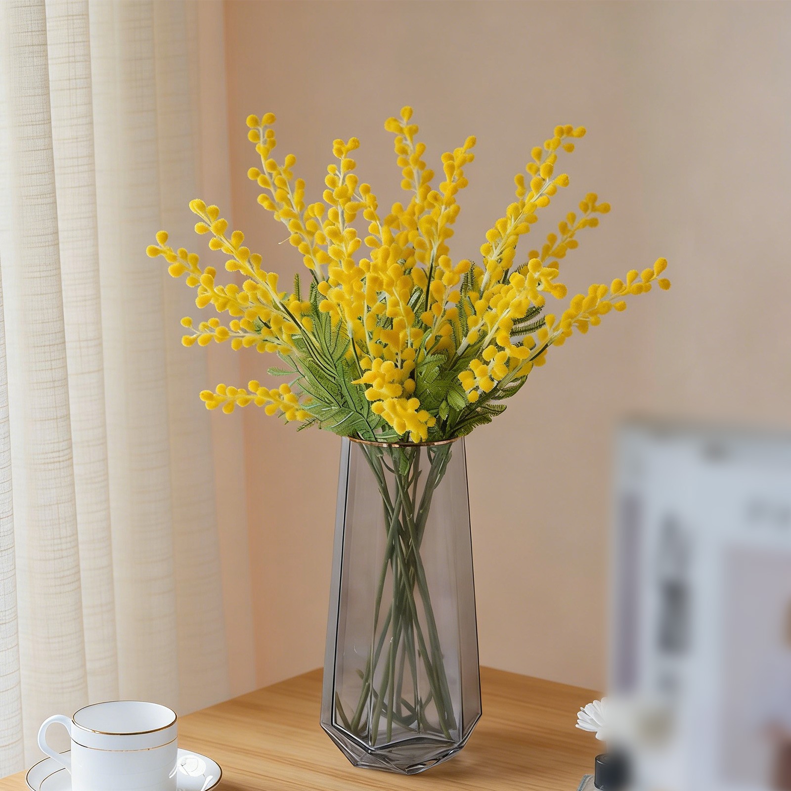 Acacia Silk Flowers Weddings Parties Flexible Stems Soft Touch Texture