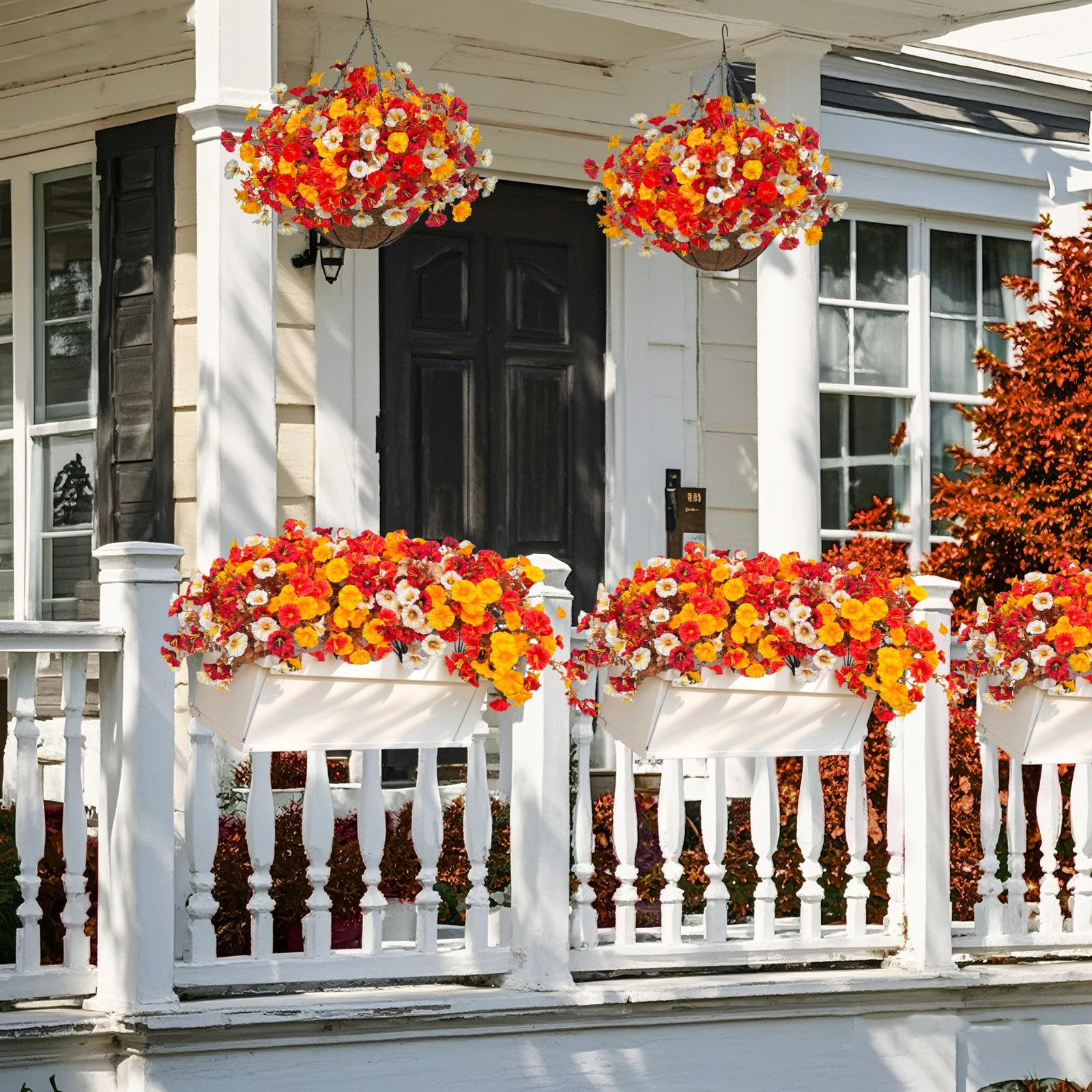 Artificial Flowers for Outdoor, Fake Flowers Faux Plants for Outside Indoor, …