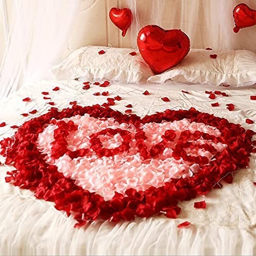 3000 PCS Red Rose Petals, Artificial Silk Flower Rose Petals, Fake Rose Petal…
