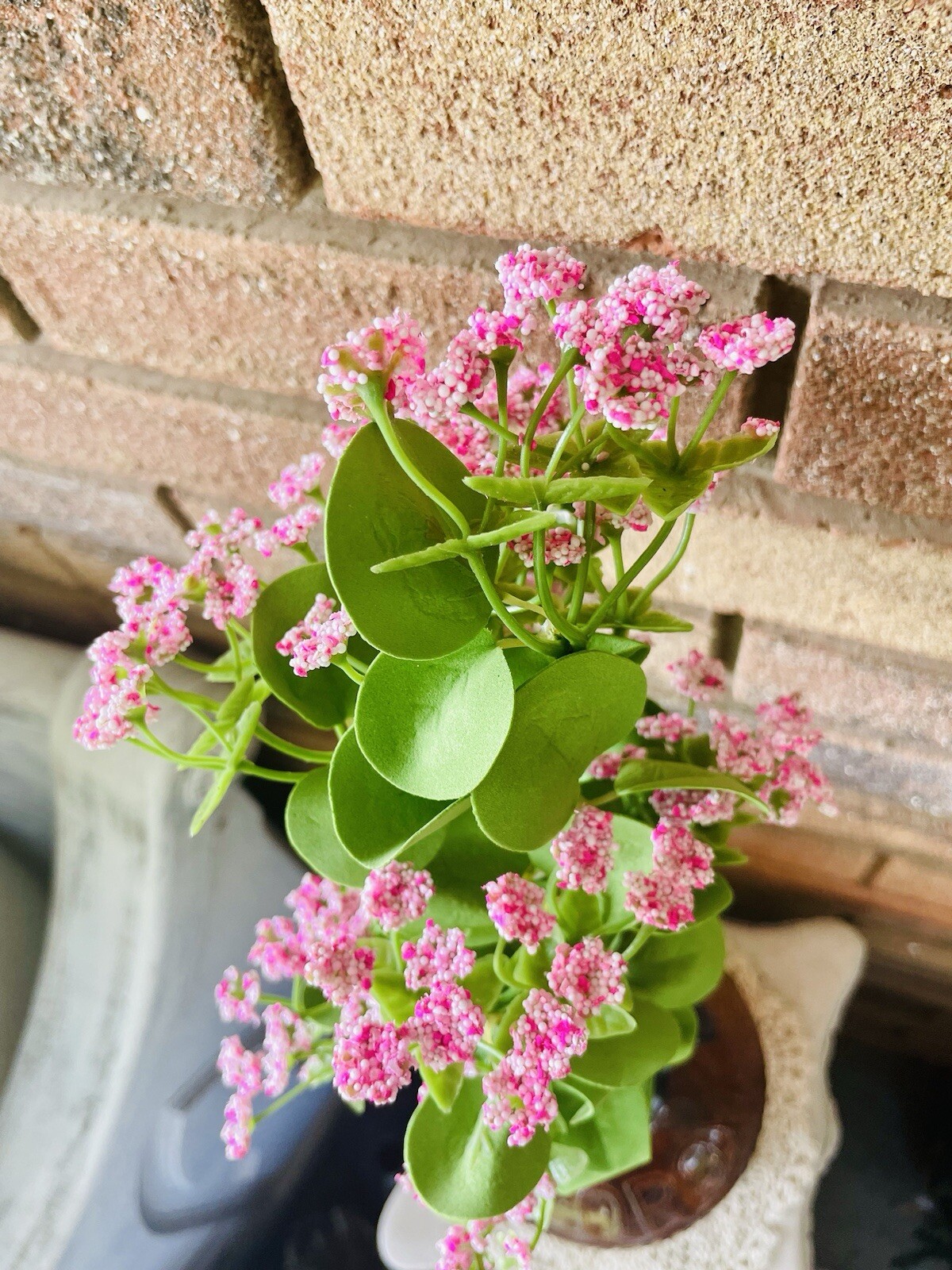 Queen Ann’s Lace Spray, Pink Faux Florals New One Spray