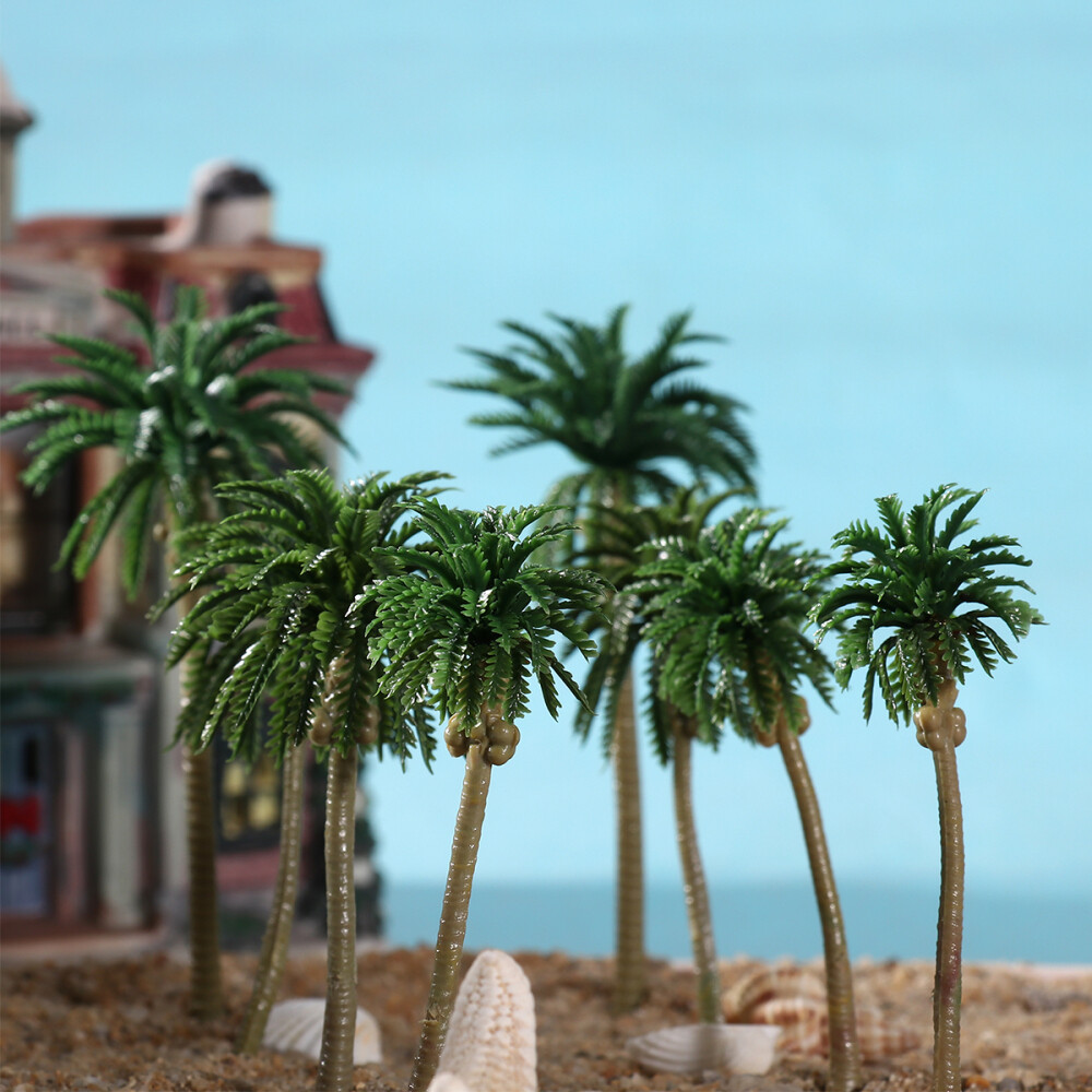 15PC Landscape Model Tree Scenery Model Coconut Palm Trees HO N Z Scale