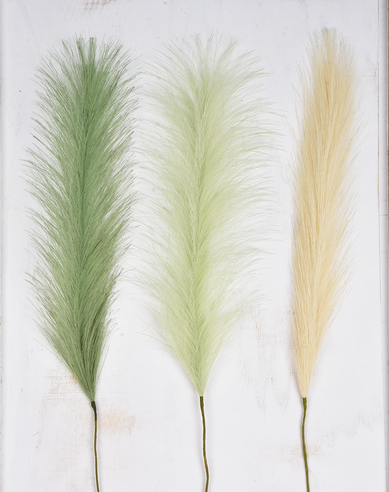 LSKYTOP Green Pampas Grass Decor,23Inch 12pcs Faux Pampas Grass Bouquets Arti…