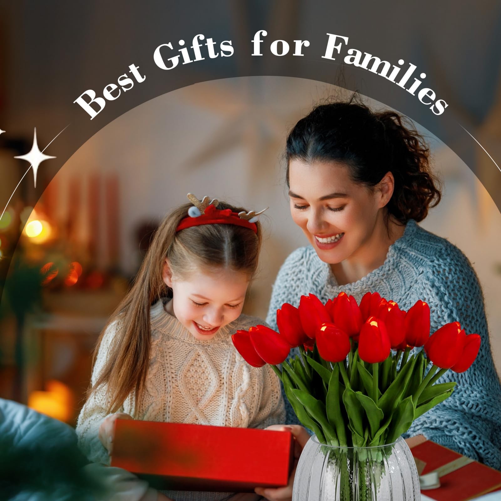 Lighted 20pcs LED Lighted Fake Flowers Artificial Tulips Real Touch Tulip Bou…