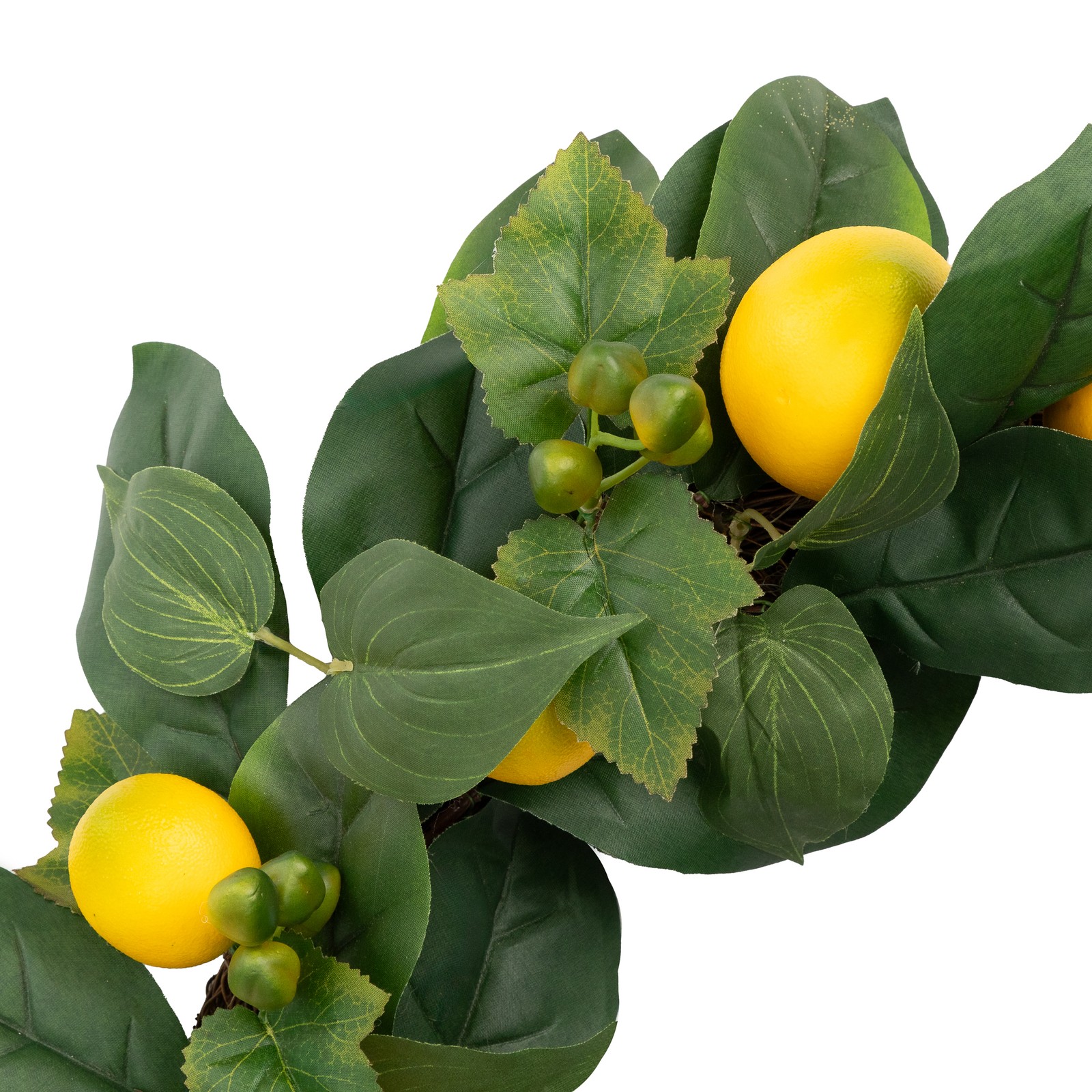 Northlight Lemon and Green Foliage Spring Wreath, 22-Inch