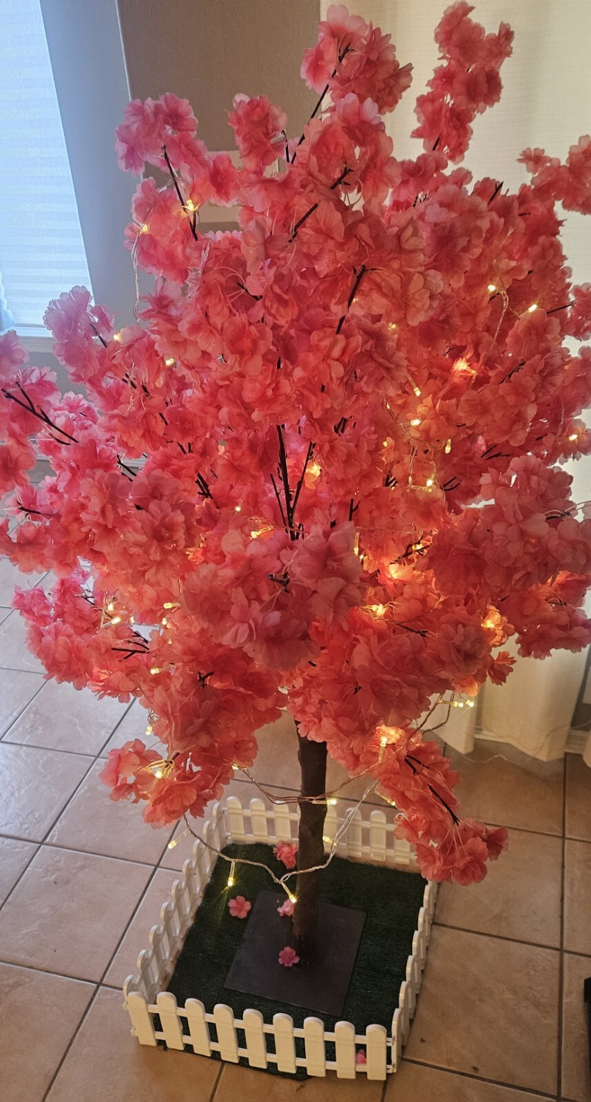 Artificial Cherry Blossom Tree – Handmade Pink Fake Cherry Blossom Tree 5 FT