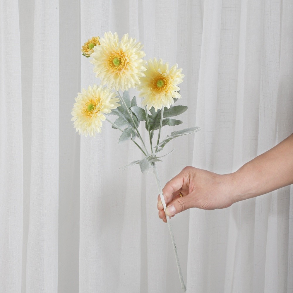 Realistic Pine Needle Chrysanthemum Artificial Flower for Wedding Home 22.83in
