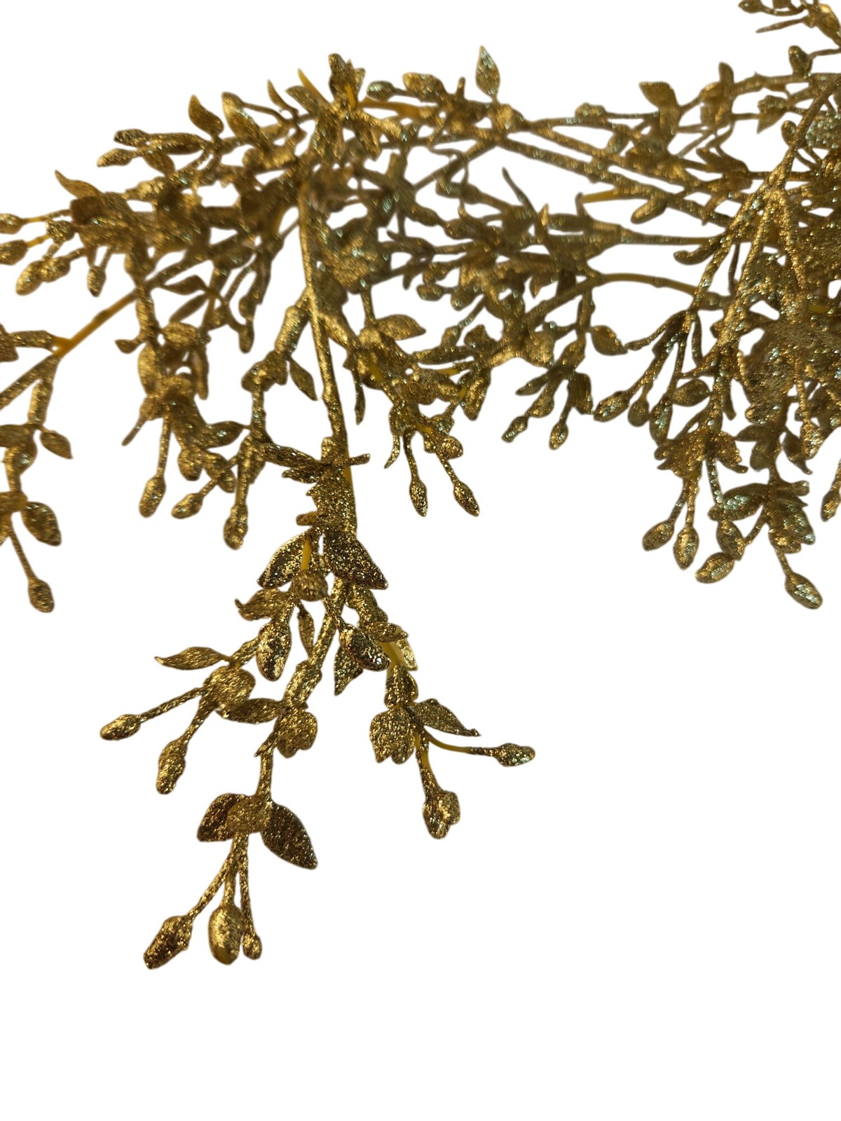 Glittery Gold Artificial Floral Branches For Holiday Decor Centerpiece Crafts