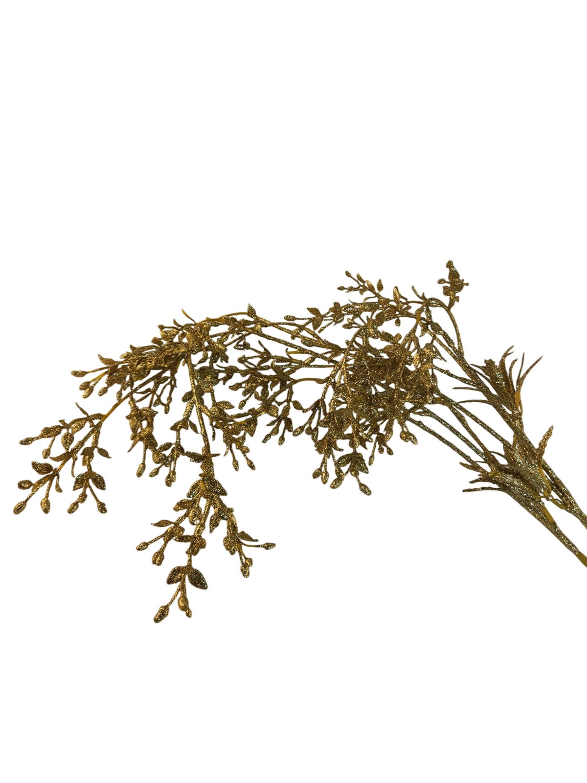 Glittery Gold Artificial Floral Branches For Holiday Decor Centerpiece Crafts