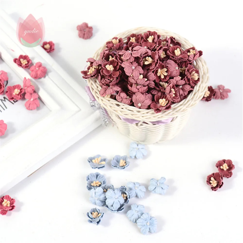 10/20/50Pcs Silk Rose Artificial Flowers for Home Decor Garden Girl Hair Hairpin