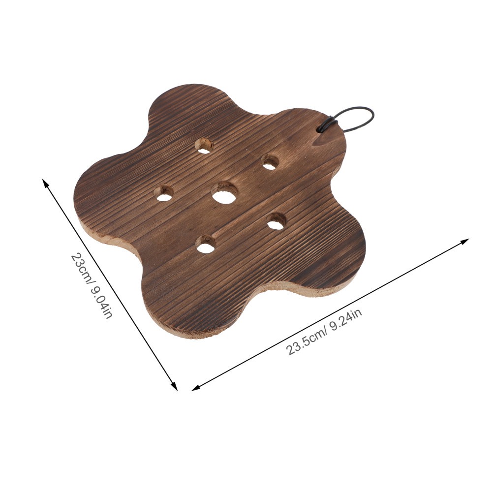 Home Wall Plant Holder Brown Wooden Mounting Board for Vertical Plant Display