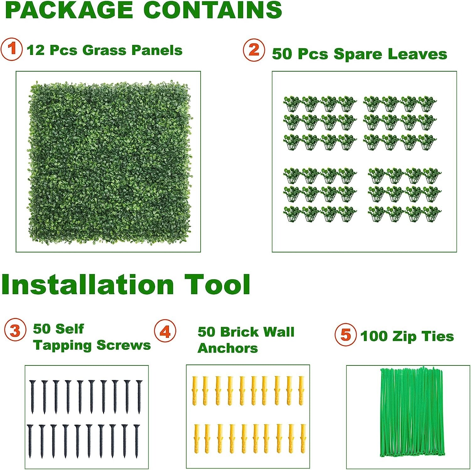 High-Quality UV Protected Boxwood Privacy Hedge Screen – 12 Pack 20″x20″