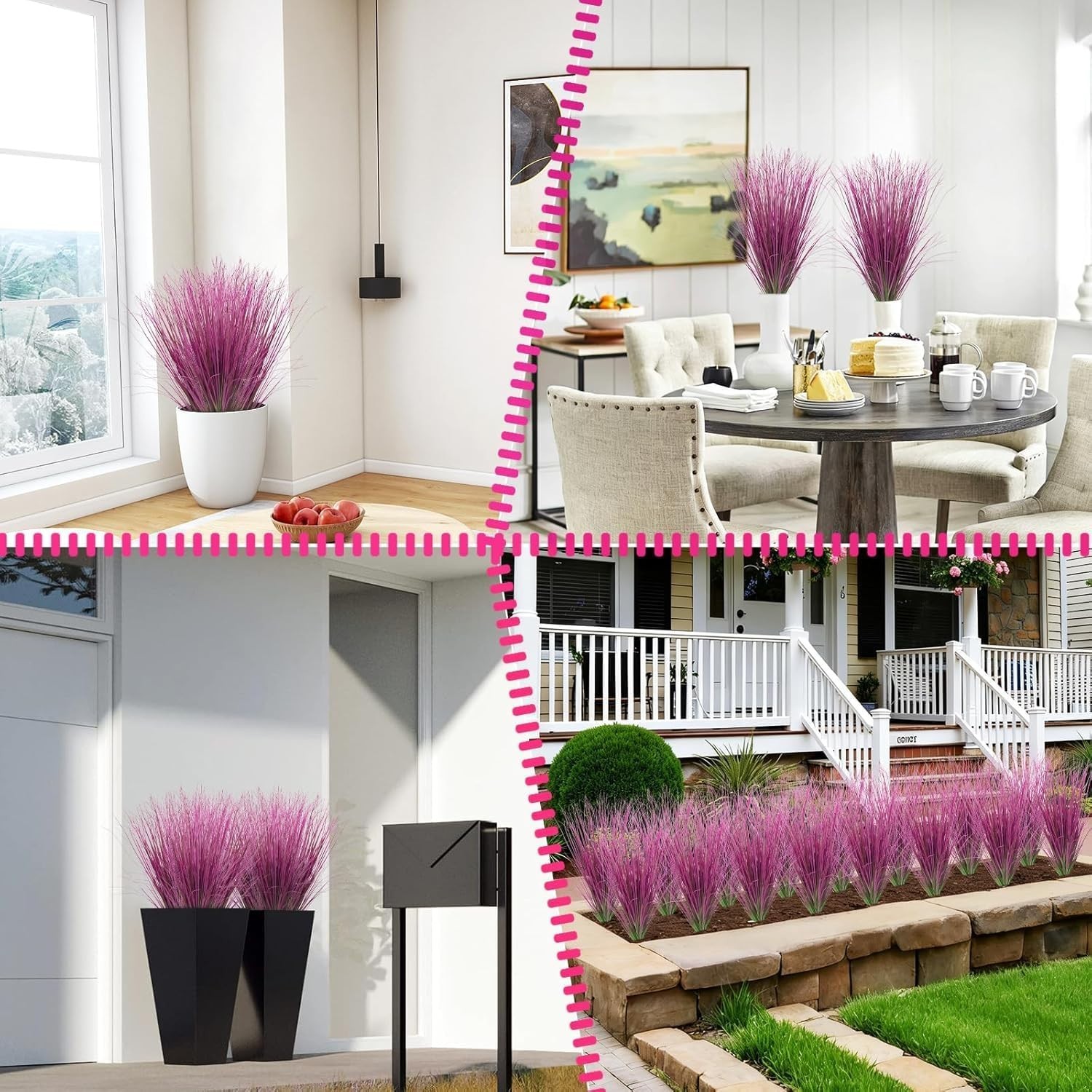 Realistic Indoor and Outdoor Faux Grass – 12 Bundles of UV-Resistant Greenery