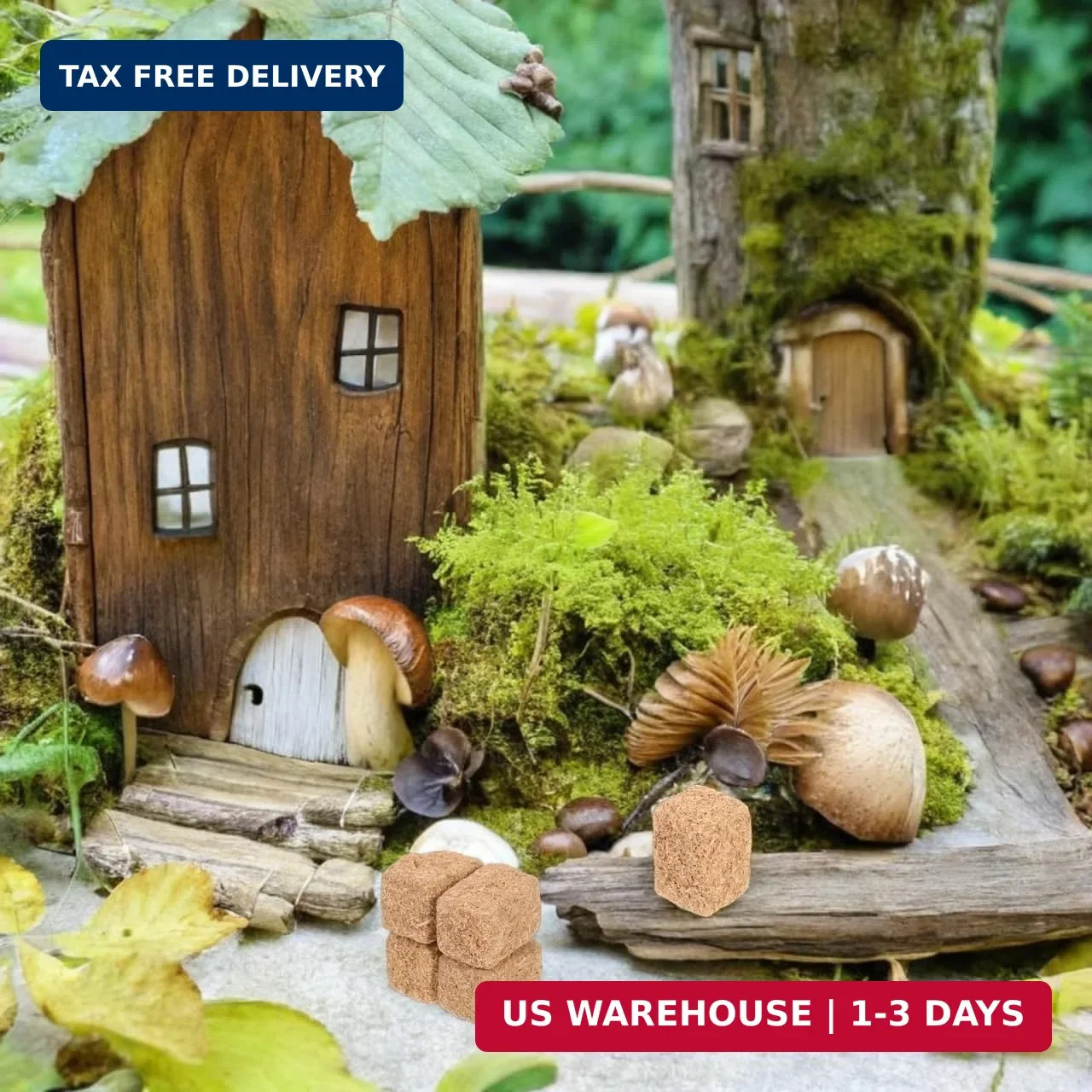 DOITOOL 8 Pcs Mini Hay Bales for Decoration, Fake Haystacks 1.1 x 0.7 Inches Min