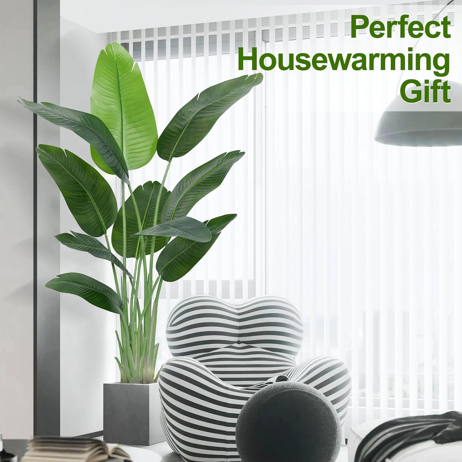 Artificial Bird of Paradise Plant with Plant Pot, Feaux Plants in Pot