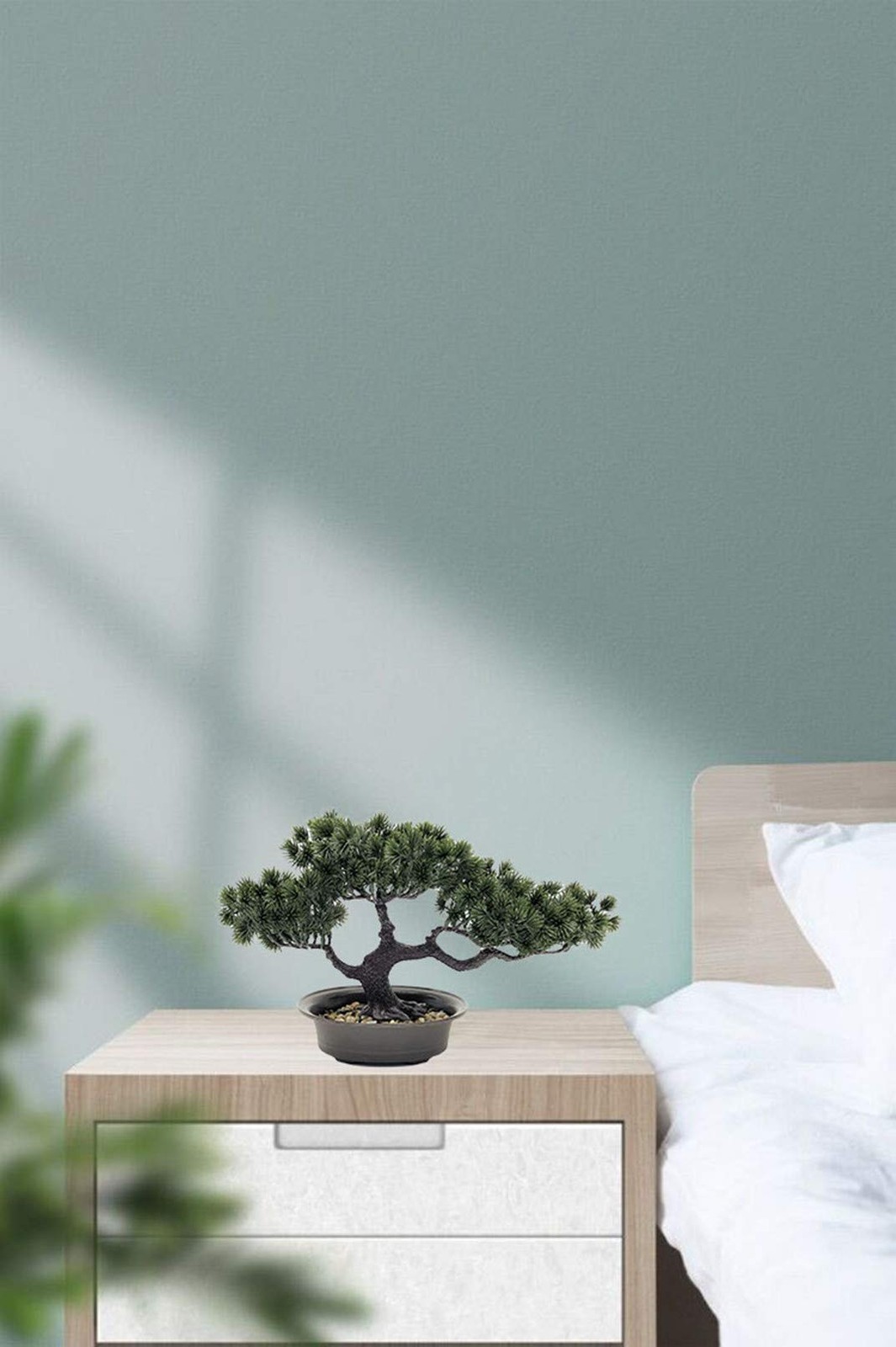 Artificial Bonsai Tree Fake Plant Decoration Potted Tree Small Faux House Pla…