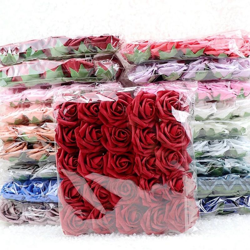 10/20/30pcs 8cm Artificial Rose Flower For Valentine Wedding Gift Home Decor NEW