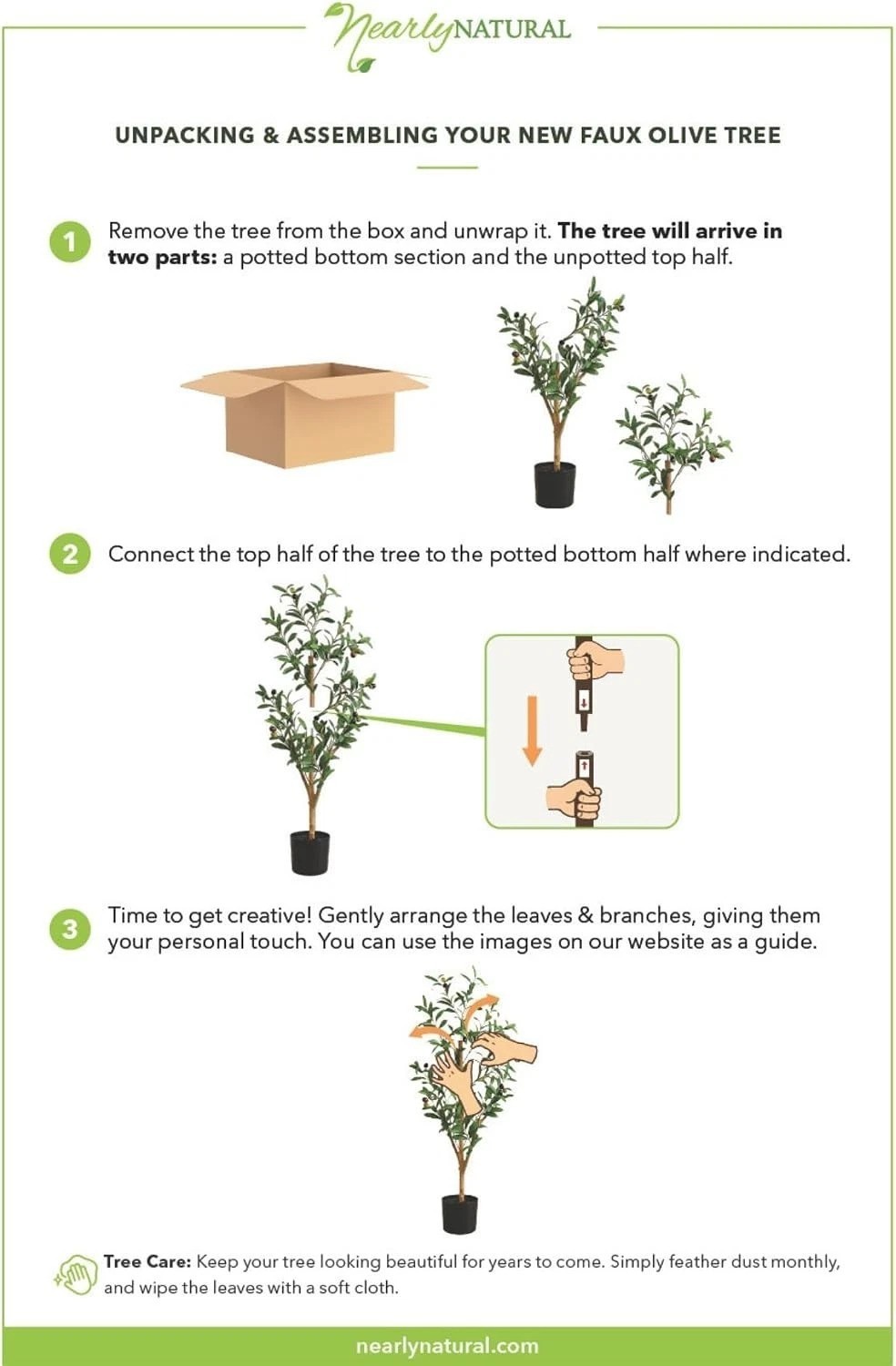 3 ft Artificial Olive Tree with Natural Trunk for Decor | Lifelike Fruits and…