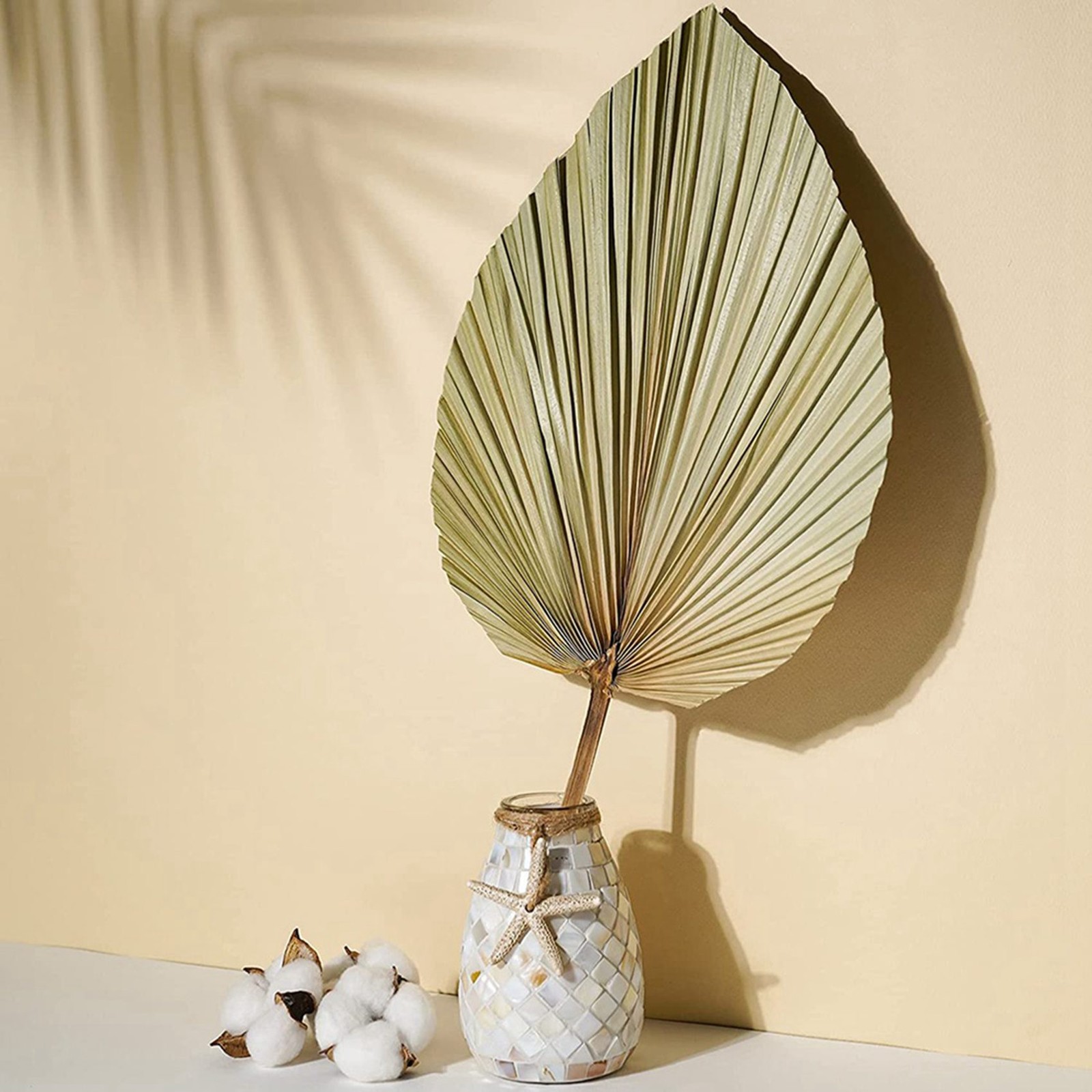 Dried Palm Leaves Room Decor 10 Pieces – 18Inch H X 10Inch W Natural Palm5715