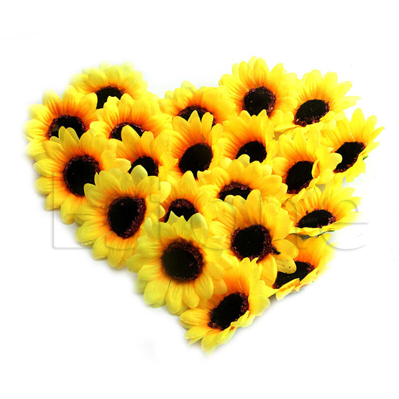 Wholesale 20pcs 7cm Artificial Silk Flowers Heads DIY Floral