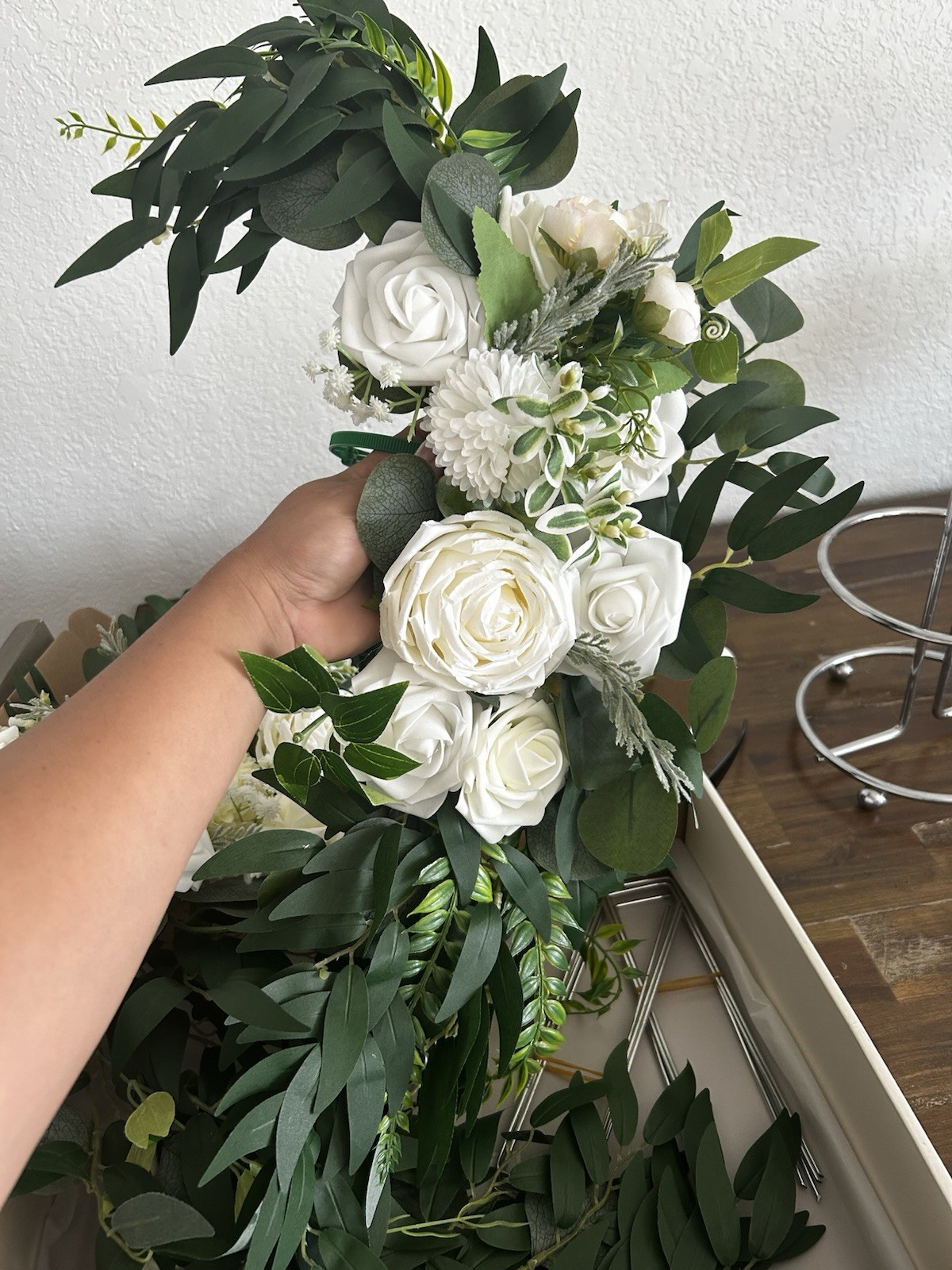 Wedding arch flowers, artificial flowers for decoration
