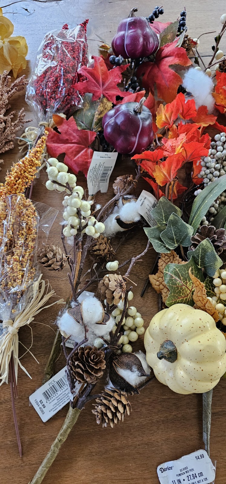 Fall Autumn Branches Stems Bundle Lot 60 BN