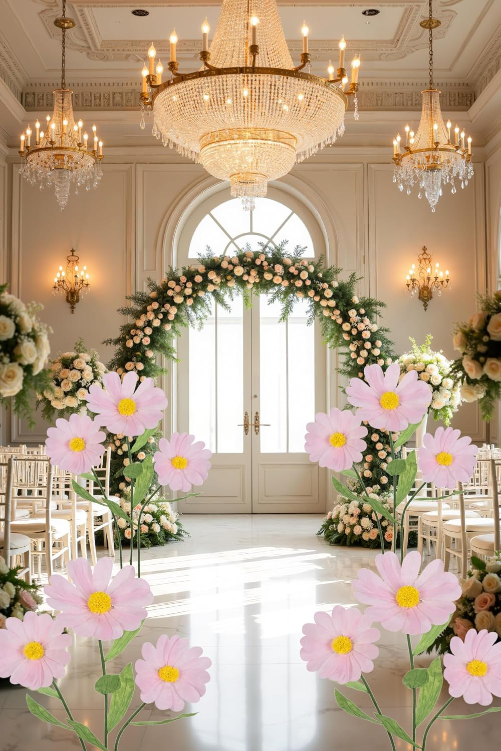 Giant Flowers for Decoration,Large Daisy Flowers Artificial,Big Paper Flower for
