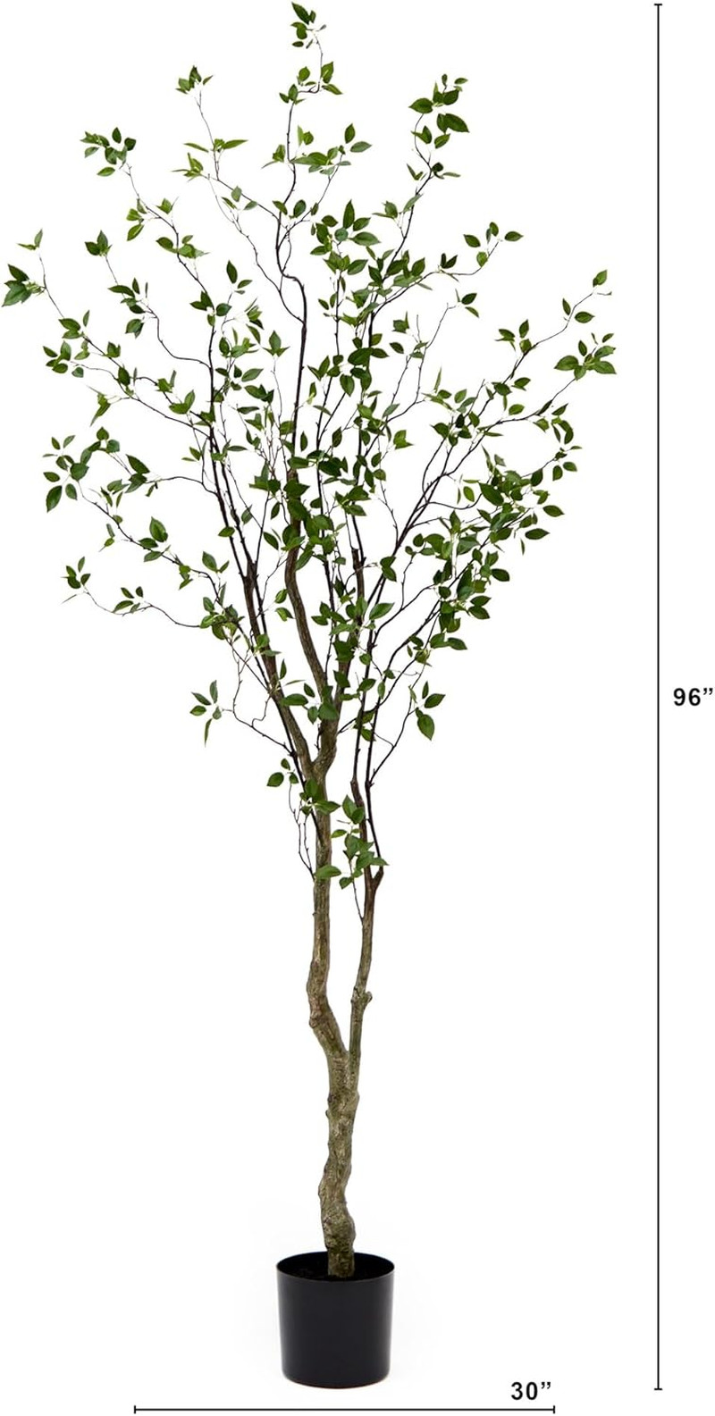 Nearly Natural 8Ft Minimalist Artificial Citrus Tree, Faux Greenery for Indoor L