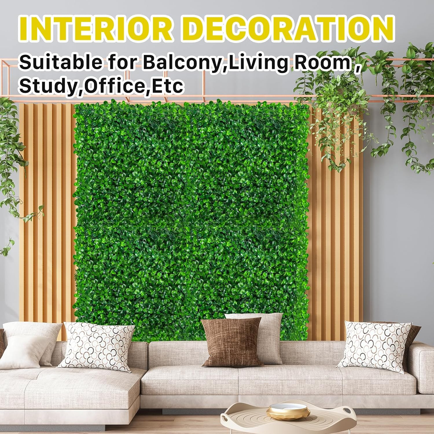 12 PCS Grass Wall Panels,10 X 10 Inch Grass Wall Panels,Artificial Boxwood Panel