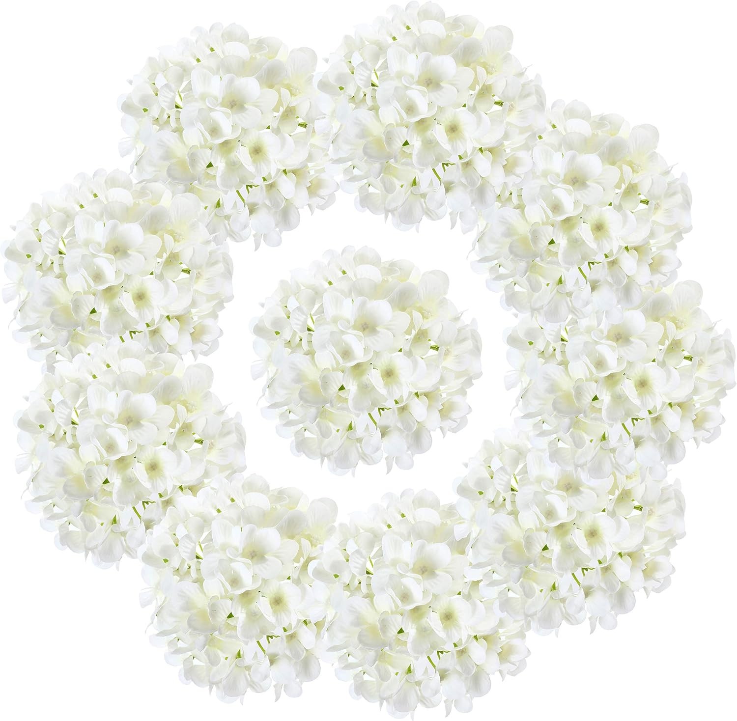 Off White Silk Hydrangea Heads – 10 Pcs Wedding Party Decor
