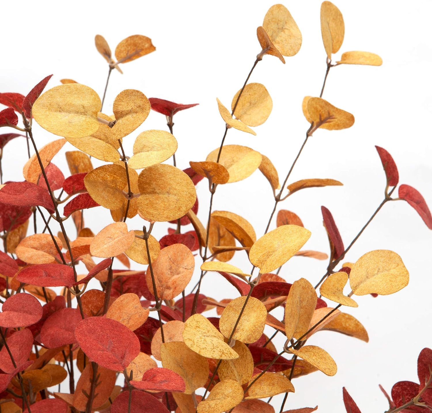 6 Pcs Artificial Eucalyptus Stems Fall Decorations with Fall Eucalyptus Leaves A