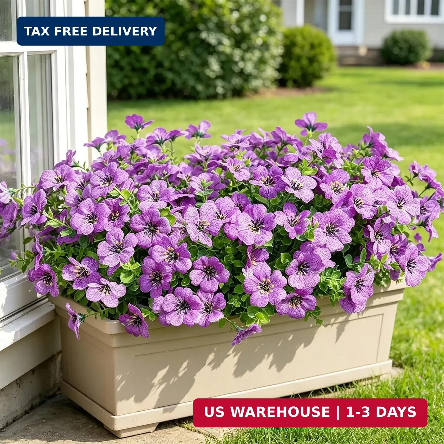 Elyum Artificial Flowers for Outdoors, 9 Bundles Artificial Plants & Flowers Out