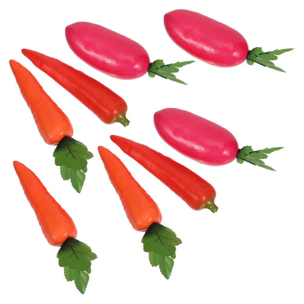 8 PCS Lifelike Artificial Carrot Decorative Foam Craft Supply
