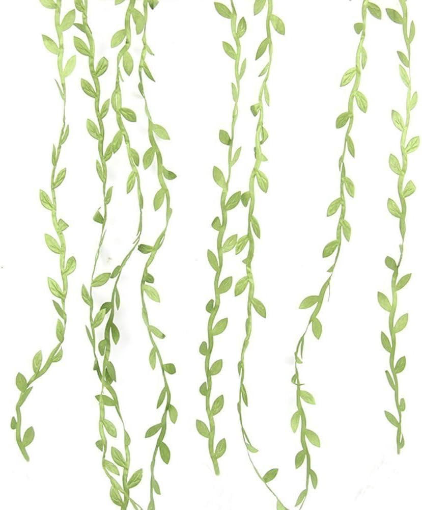 66 ft Leaf Ribbon, Artificial Eucalyptus Garland Rattan Leaf String, Decorative