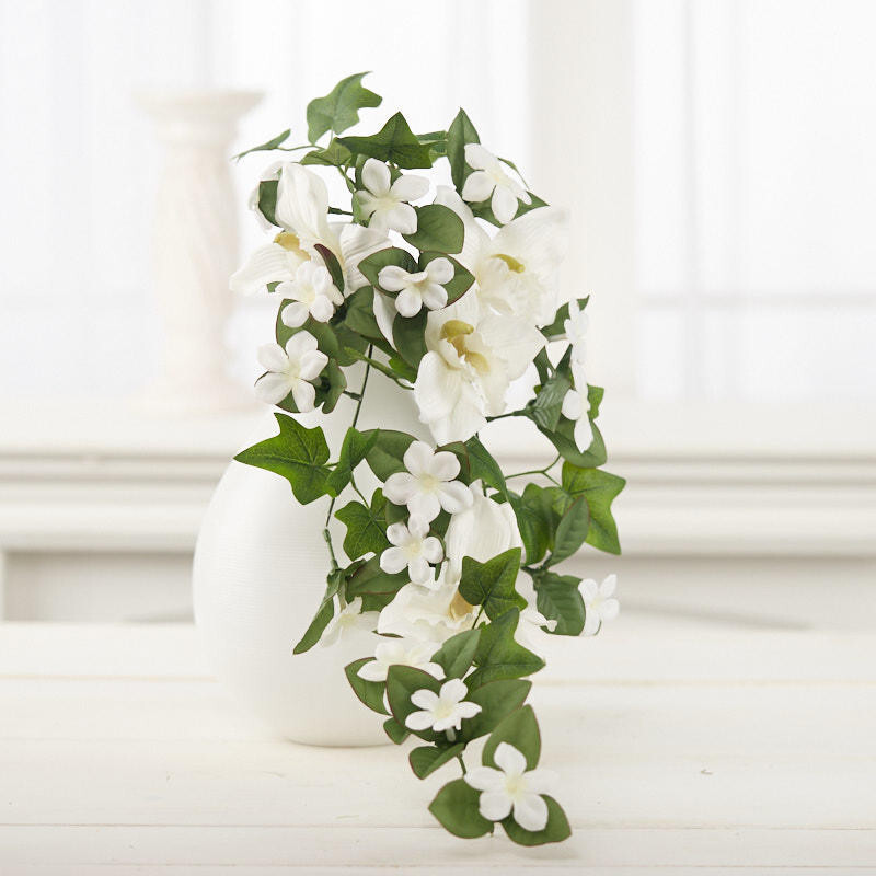Artificial Cascading Cream Stephanotis 31″ Floral Stem