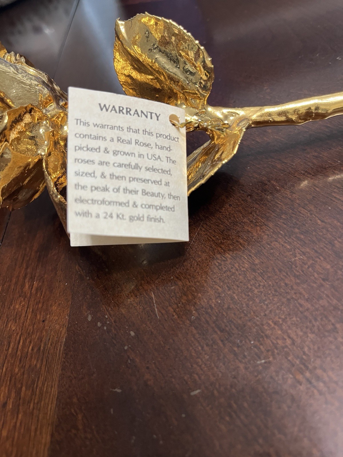 24k Gold-Dipped Real American Rose 11”