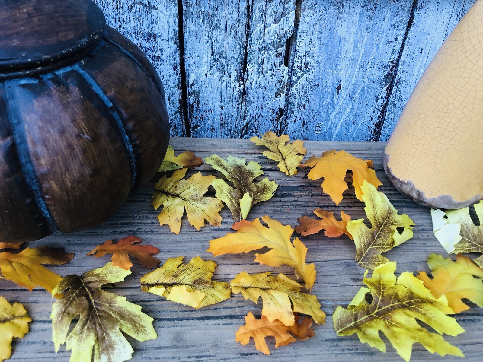 36 Sunny Ridge Oak Fall Leaves Autumn Artificial LOOSE in A BAG Wedding Decor