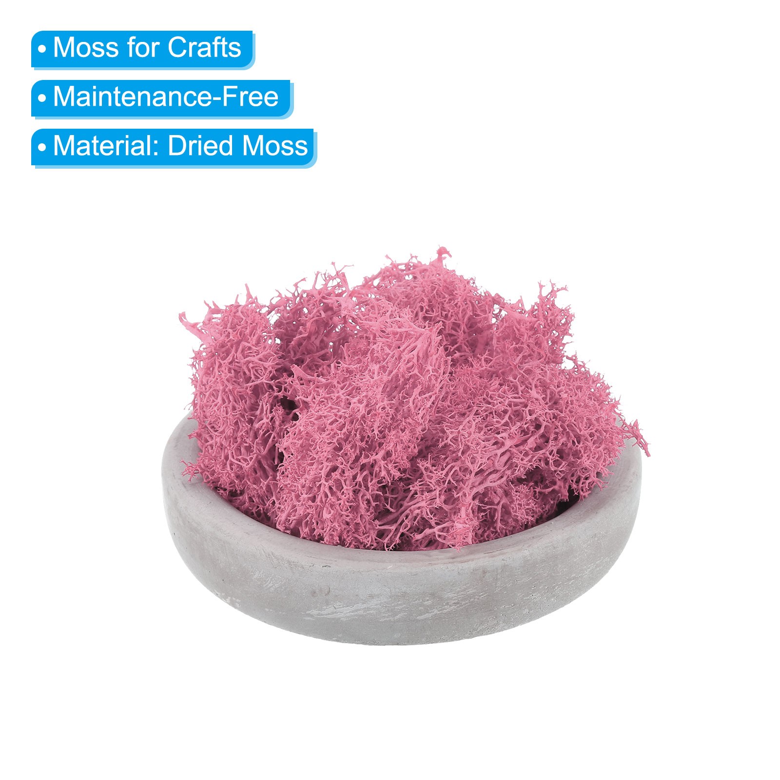 3.5 OZ Fake Moss Decorative Artificial Moss for Potted Plants Crafts, Pink