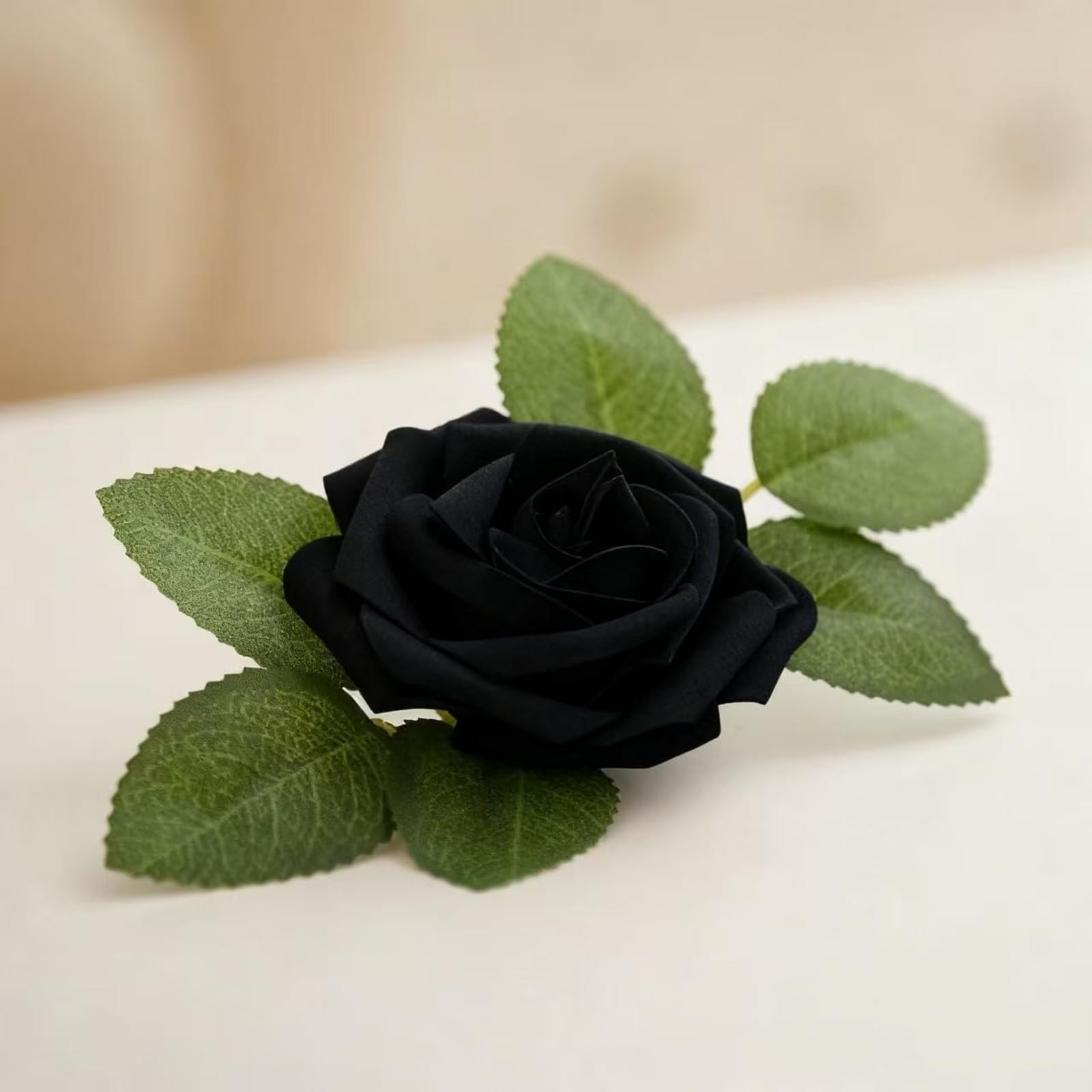 Yaqulen 60Pcs Artificial Foam Rose Flowers with Stems Red for Decorations