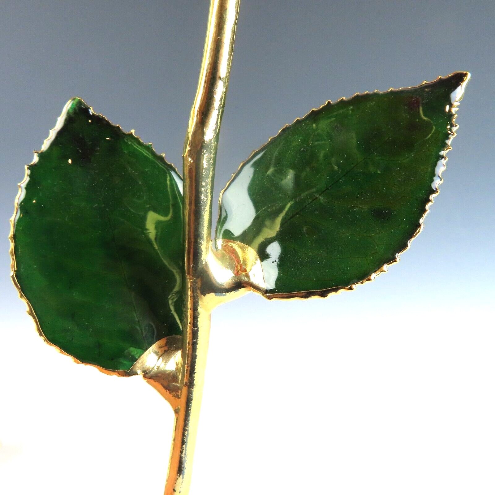 Real Red Rose Preserved & Dipped in 24K Gold – 11″ Long Stem Gift Keepsake