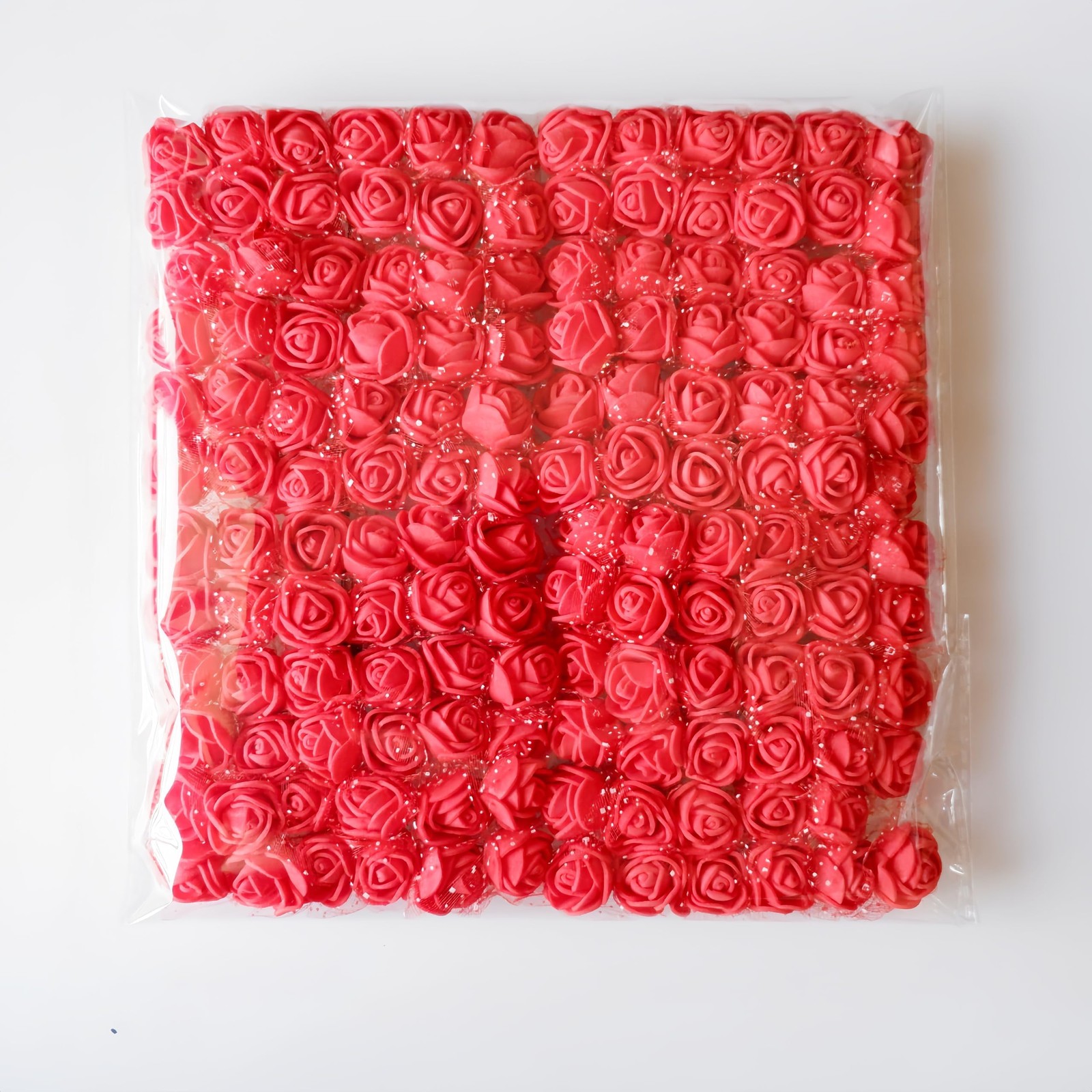 Mini Foam Roses Artificial Flowers Bulk 144 PCS Red Small Head Craft Decor
