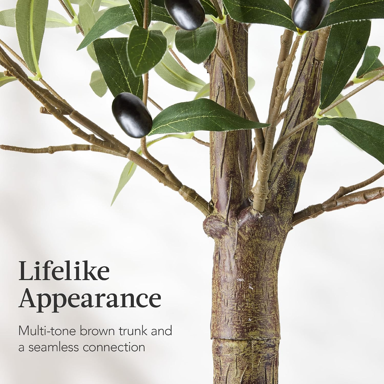 5Ft Artificial Olive Tree, Lifelike Faux Tree W/Planter Pot, Indoor Home Office